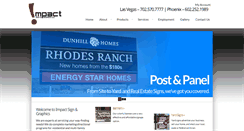 Desktop Screenshot of impactsignandgraphics.com